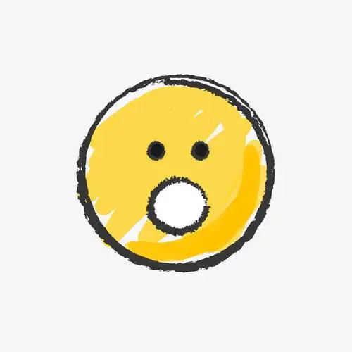 手绘惊讶表情免抠素材