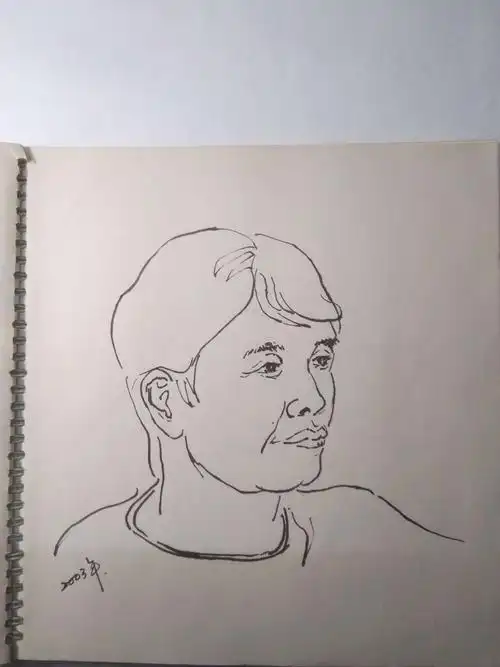 钢笔画人物肖像