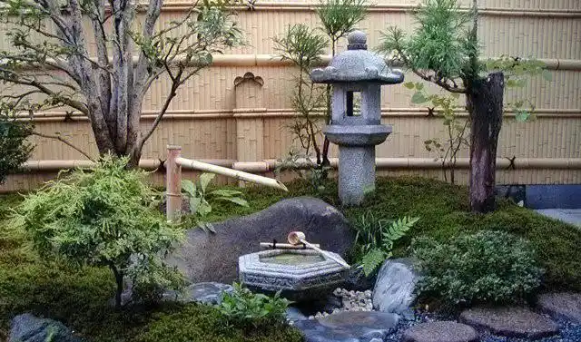 日式庭院水景图片