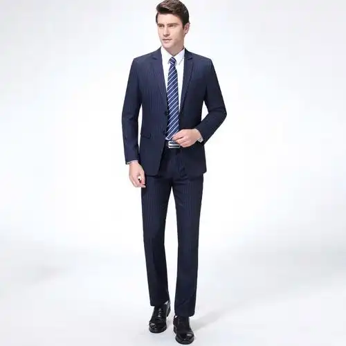 西装男士秋冬款商务休闲纯色外套上班结婚正装服装两件套西服男职业装