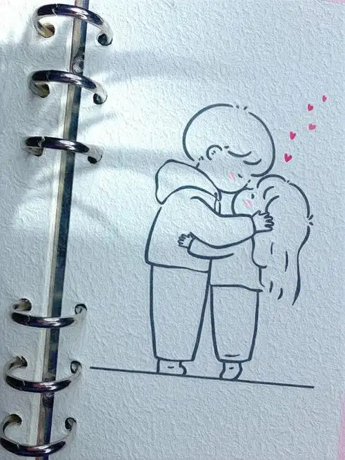 简笔画  #绘画  #情侣