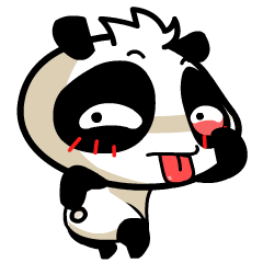 熊猫吐舌头鬼脸拍屁股gif动图_动态图_表情包下载_soogif