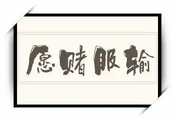 《愿赌服输》拼音/读音/英文/繁体