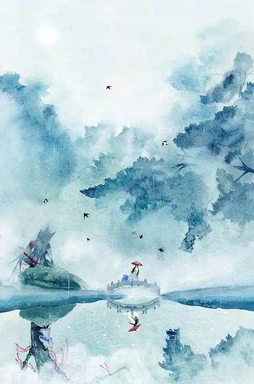 封面底图古风无人