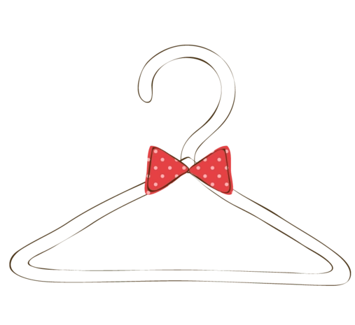 清新简笔画卡通衣架