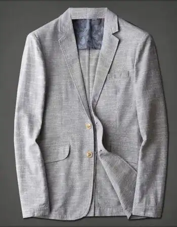 秋冬新款亚麻西服男韩版修身2018秋季薄款潮流休闲男士小西装外套单西