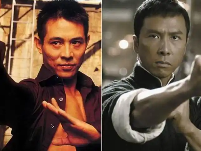 李连杰(左)甄子丹片酬过高遭炮轰