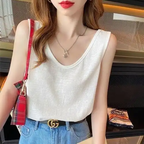 antwant纯棉吊带背心女夏内搭外穿宽松竹节棉麻小清新纯欲风上衣