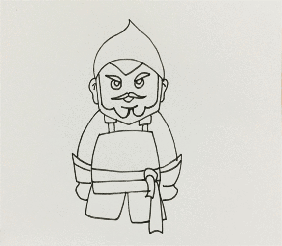 中国古伐士兵简笔画 简笔画图片大全-蒲城教育文学网