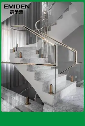 豪宅超白玻璃楼梯扶手,玻璃楼梯扶手定制