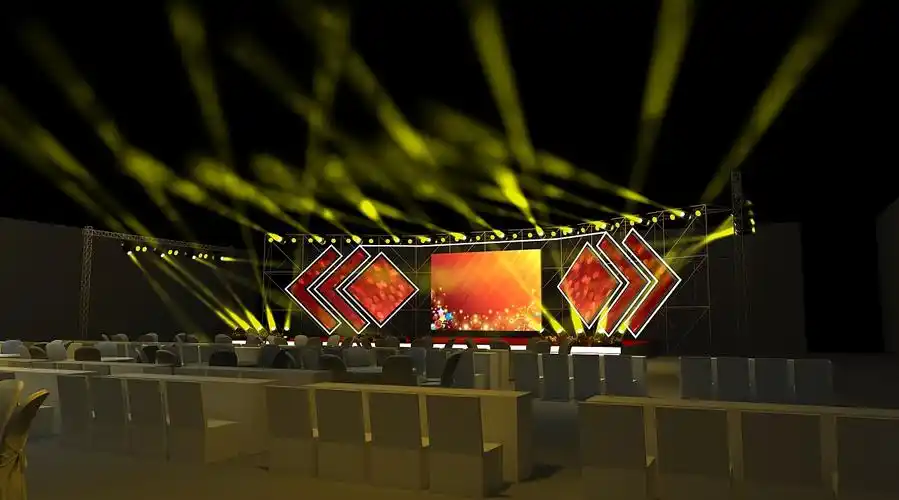 舞台舞美发布会年会晚会高峰论坛尾牙3d效果图设计