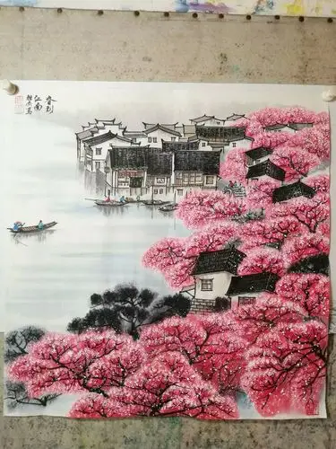 想找画家画一幅江南水乡的画,帮看看怎么能找到