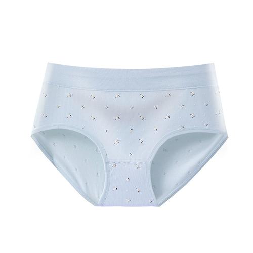 纯棉女士内裤石墨烯抗菌裆全棉透气内裤中腰舒适无痕三角短裤女士
