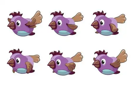 游戏帧序列鸟动画矢量帧照片