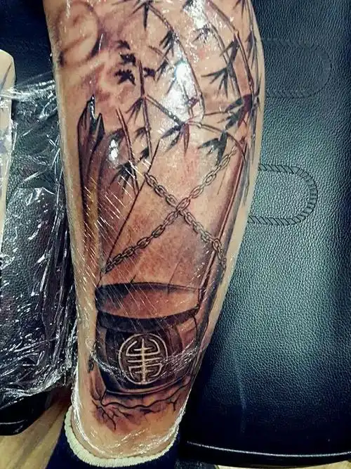 棺材(官财)_纹身图案手稿图片_苏磊的纹身作品集