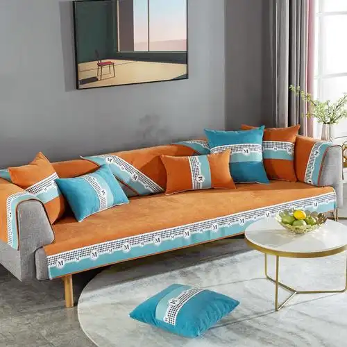 恒源祥家纺轻奢沙发垫四季通用防滑雪尼尔时尚北欧简约现代沙发套罩