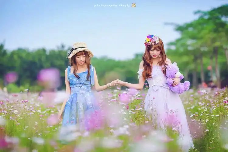 充满仙气的闺蜜照.