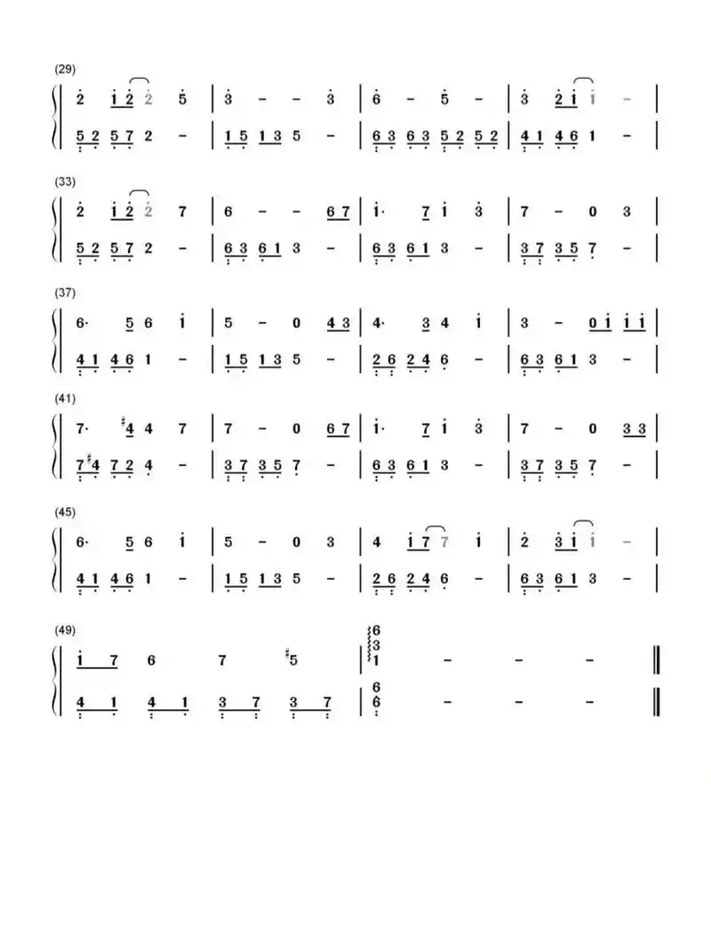 天空之城|初学者好听极简版双手简谱宫崎骏 虽然《天空之城》的谱子网