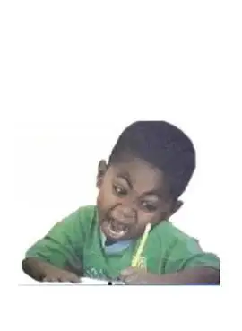 已找到一张绿衣服黑人小孩疯狂写作业的图表情包