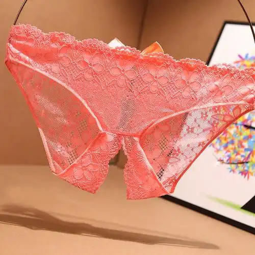 黛安芬夫妻免穿脱方便内裤女性感内衣女生女士开档免脱蝴蝶结三角