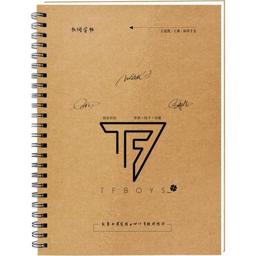 tfboys周边歌词本专辑创意字帖王俊凯王源易烊千玺同款字体明信片
