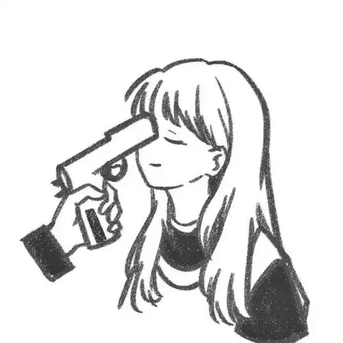 黑白简约头像线条头像多人团头