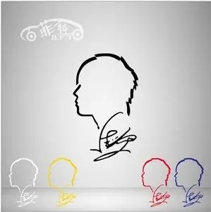 周杰伦头像车贴