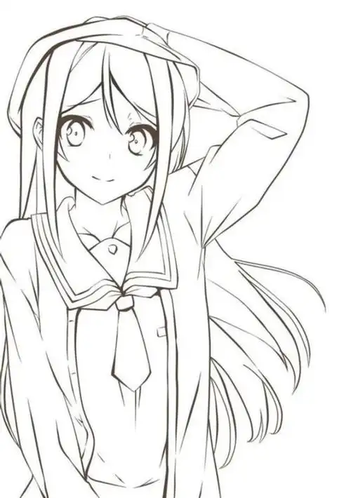 人物手绘线稿 超简单,适合初学者临摹