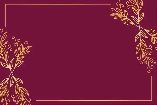 红色复古花纹金色边框邀请函贺卡背景