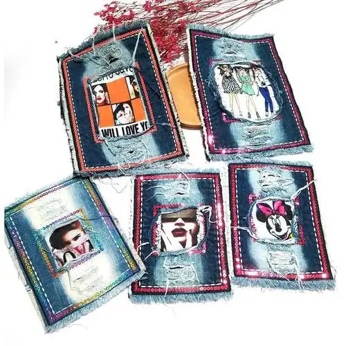 牛仔裤补洞贴裤子刺绣贴布贴补丁衣服破洞缝补图案大号膝盖修补贴