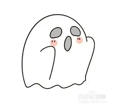 儿童简笔画-西方可爱小鬼的简笔画法