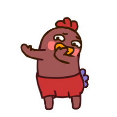 小幺鸡萌萌哒摆手可爱gif动图_动态图_表情包下载_soogif