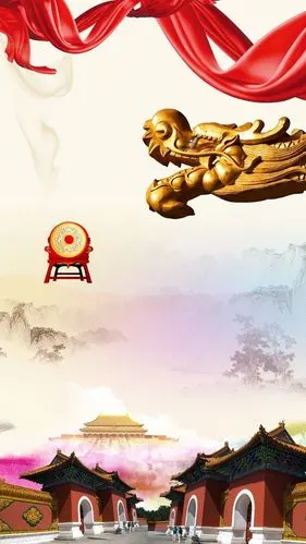 大气中国风商务psd分层h5背景