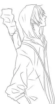 带宝剑古风少年简笔画(简笔画图片大全) -【爱个性】