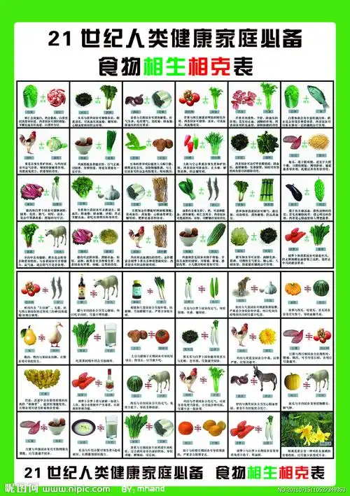 食物相生相克表图片