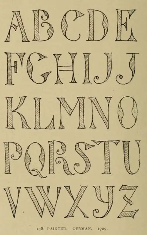英文字体手绘设计手写26个字母