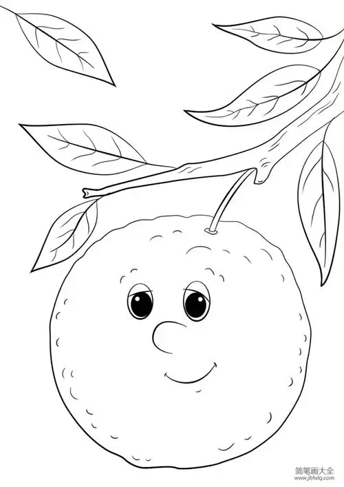 卡通橘子的画法