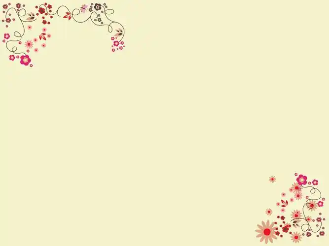 黄色淡雅插画风格的ppt幻灯片背景淡雅艺术蝶恋花ppt背景图片