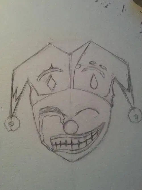 求一张图片,一半笑脸,一半哭脸,要男的