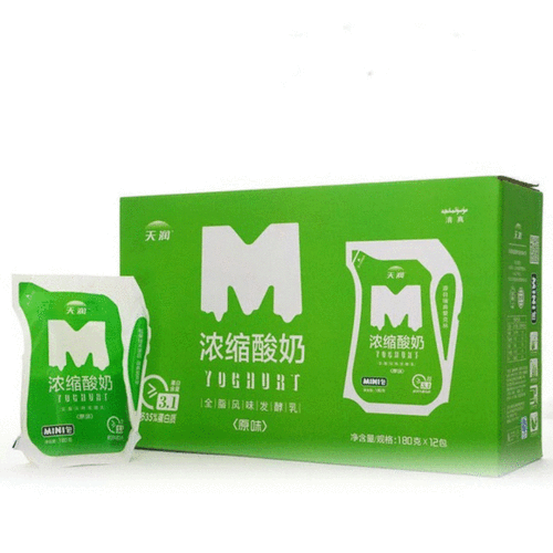 天润浓缩酸奶 180克/包 12包/箱 - 金牌生鲜