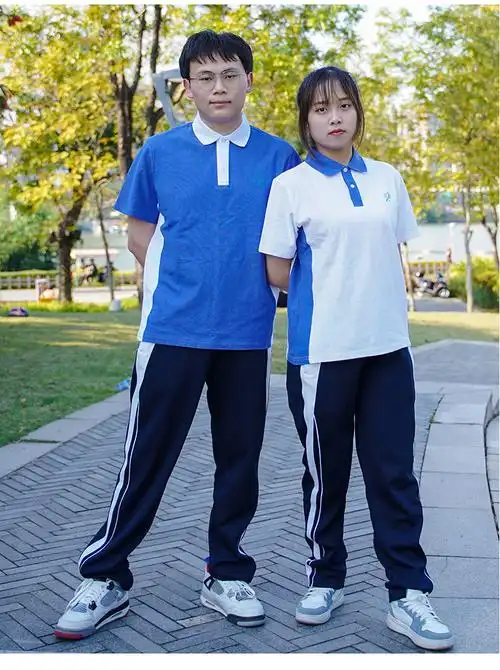 深圳中学校服夏季装运动服男女套装中学生全套统一初高中纯棉校服