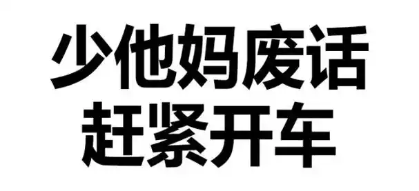 少她妈废话 赶紧开车 - 斗图大会 - 斗图啦,纯文字表情库 - 真正的斗