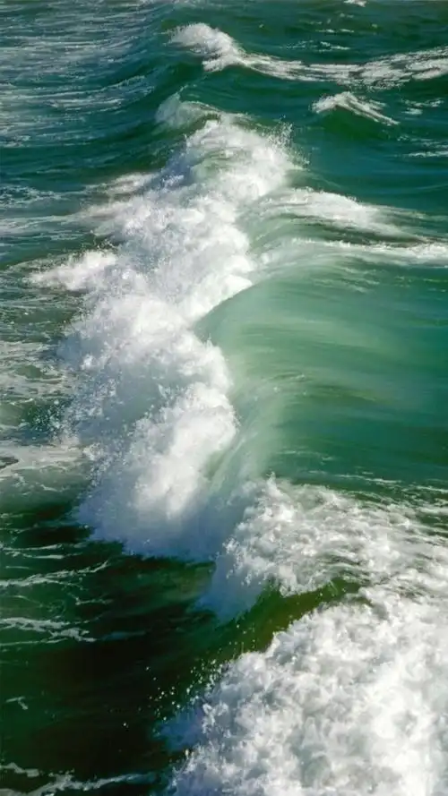 蓝蓝的大海,浪花是海上的奇景*