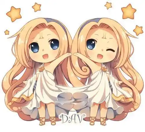 双子座卡通动漫图片