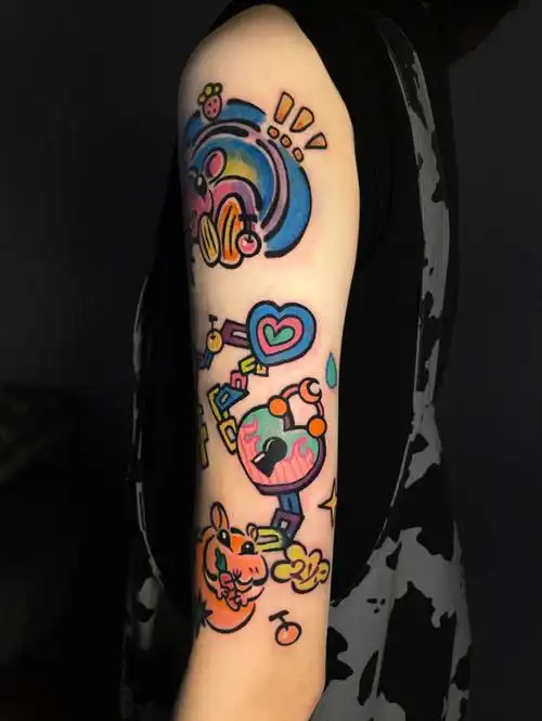 来自客人的信任 把半臂的纹身设计交给我是客人养的可爱的小仓鼠91