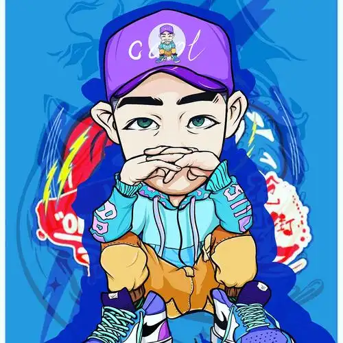 swag欧美人物平面插画