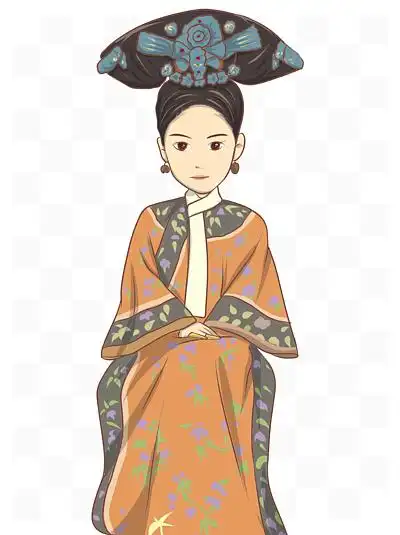 手绘如懿传人物皇后插画