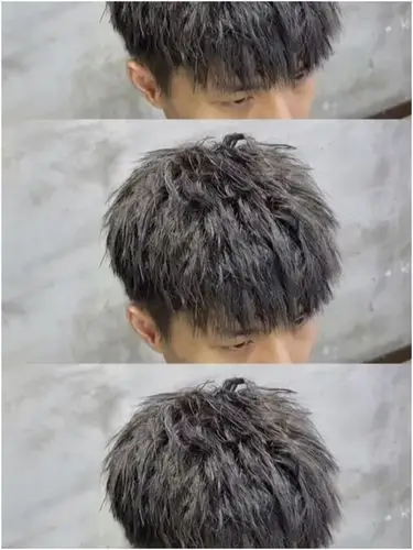 20趋势男士碎盖发型 锡纸烫发型钢夹烫男士烫发男士发型