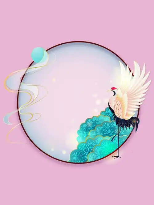 中国风元素仙鹤指日高升