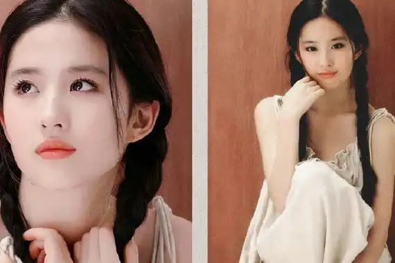 刘亦菲玫瑰故事双麻花辫造型,《玫瑰故事》曝新路透,刘亦菲身穿格子衫